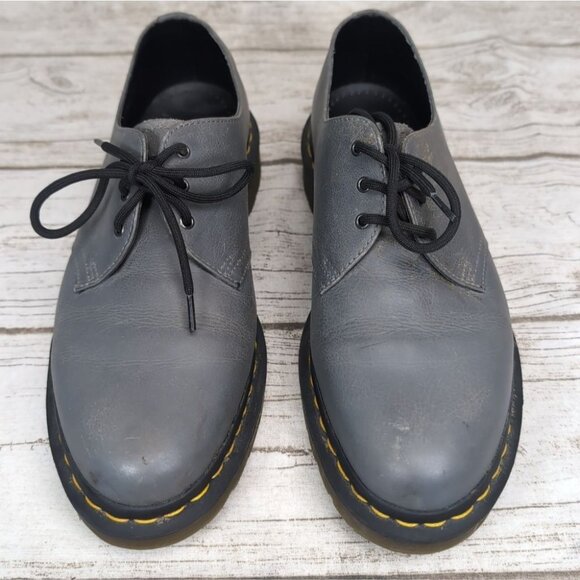 Dr Martens Light Grey Oxford Lace Up Shoes Men Size 9 Women Size 10 main image 6